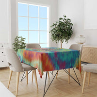 Custom Lithuania Basketball Skeleton 1992 Tablecloth Tie Dye Pattern - Wonder Print Shop
