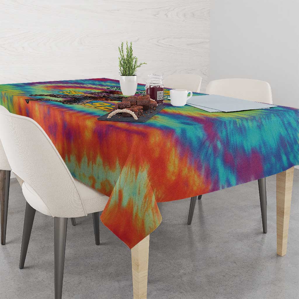 Custom Lithuania Basketball Skeleton 1992 Tablecloth Tie Dye Pattern - Wonder Print Shop