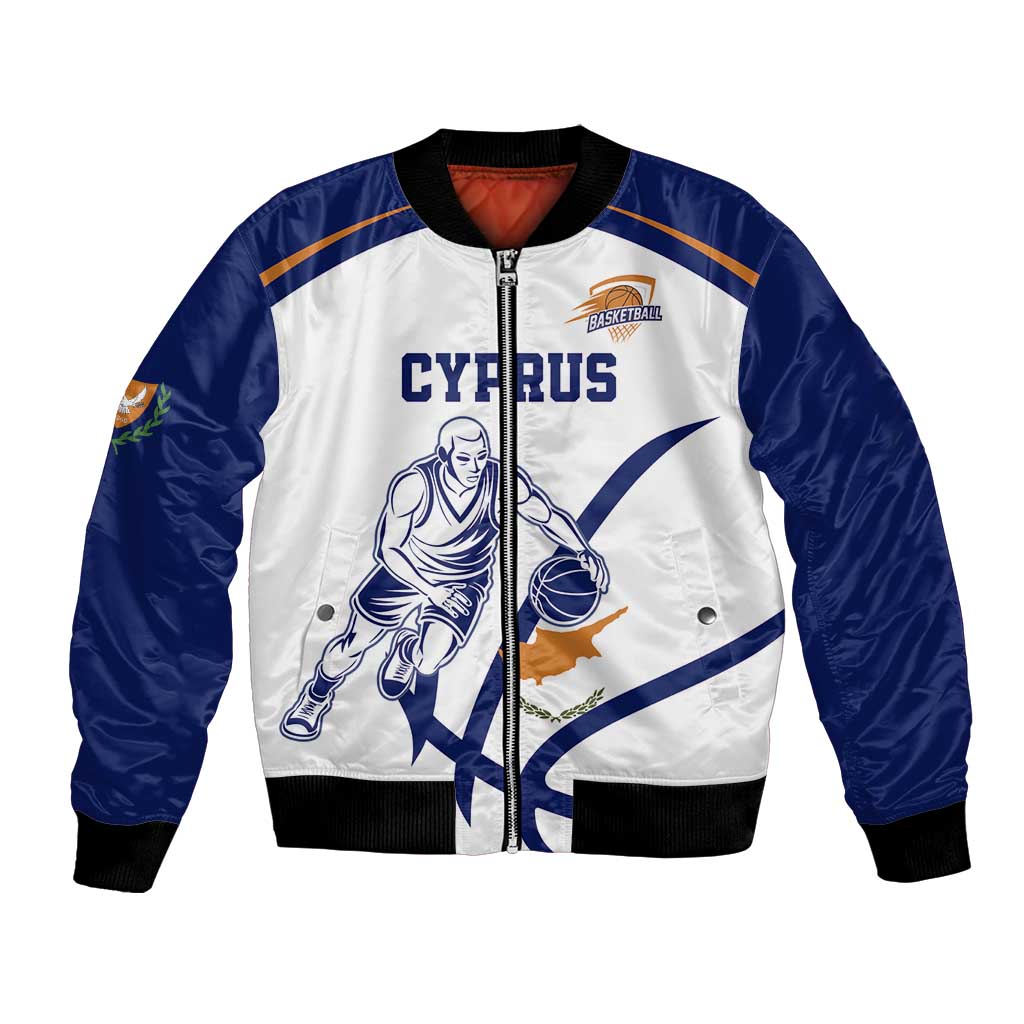 Cyprus Basketball Custom Bomber Jacket Go Champion - Wonder Print Shop