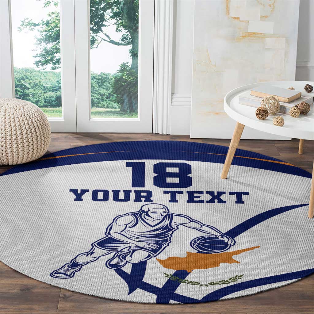 Cyprus Basketball Custom Round Carpet Go Champion - Wonder Print Shop
