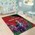 Personalized Kenya Lilac Breasted Roller Area Rug With Violet Flowers