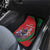 Personalized Kenya Lilac Breasted Roller Car Mats With Violet Flowers