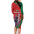 Personalized Kenya Lilac Breasted Roller Family Matching Long Sleeve Bodycon Dress and Hawaiian Shirt With Violet Flowers