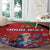 Personalized Kenya Lilac Breasted Roller Round Carpet With Violet Flowers