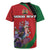 Personalized Kenya Lilac Breasted Roller Rugby Jersey With Violet Flowers