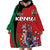 Personalized Kenya Lilac Breasted Roller Wearable Blanket Hoodie With Violet Flowers