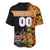 Custom Kenya Coat Of Arms Baseball Jersey With Kente Patterns LT18