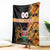 Custom Kenya Coat Of Arms Blanket With Kente Patterns