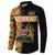 Custom Kenya Coat Of Arms Button Sweatshirt With Kente Patterns LT18