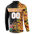 Custom Kenya Coat Of Arms Button Sweatshirt With Kente Patterns LT18