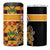 Kenya Coat Of Arms 4 in 1 Can Cooler Tumbler With Kente Patterns