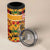 Kenya Coat Of Arms 4 in 1 Can Cooler Tumbler With Kente Patterns