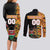 Custom Kenya Coat Of Arms Couples Matching Long Sleeve Bodycon Dress and Long Sleeve Button Shirt With Kente Patterns LT18