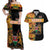 Custom Kenya Coat Of Arms Couples Matching Off Shoulder Maxi Dress and Hawaiian Shirt With Kente Patterns LT18