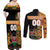 Custom Kenya Coat Of Arms Couples Matching Off Shoulder Maxi Dress and Long Sleeve Button Shirt With Kente Patterns LT18