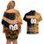 Custom Kenya Coat Of Arms Couples Matching Off Shoulder Short Dress and Hawaiian Shirt With Kente Patterns LT18