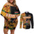 Custom Kenya Coat Of Arms Couples Matching Off Shoulder Short Dress and Long Sleeve Button Shirt With Kente Patterns LT18