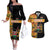 Custom Kenya Coat Of Arms Couples Matching Off The Shoulder Long Sleeve Dress and Hawaiian Shirt With Kente Patterns LT18