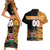 Custom Kenya Coat Of Arms Couples Matching Short Sleeve Bodycon Dress and Hawaiian Shirt With Kente Patterns LT18