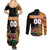 Custom Kenya Coat Of Arms Couples Matching Summer Maxi Dress and Long Sleeve Button Shirt With Kente Patterns LT18