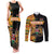 Custom Kenya Coat Of Arms Couples Matching Tank Maxi Dress and Long Sleeve Button Shirt With Kente Patterns LT18