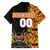 Custom Kenya Coat Of Arms Family Matching Off The Shoulder Long Sleeve Dress and Hawaiian Shirt With Kente Patterns LT18