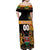 Custom Kenya Coat Of Arms Family Matching Off Shoulder Maxi Dress and Hawaiian Shirt With Kente Patterns LT18