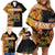 Custom Kenya Coat Of Arms Family Matching Off Shoulder Short Dress and Hawaiian Shirt With Kente Patterns LT18