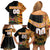 Custom Kenya Coat Of Arms Family Matching Off Shoulder Short Dress and Hawaiian Shirt With Kente Patterns LT18