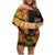 Custom Kenya Coat Of Arms Family Matching Off Shoulder Short Dress and Hawaiian Shirt With Kente Patterns LT18