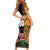 Custom Kenya Coat Of Arms Family Matching Short Sleeve Bodycon Dress and Hawaiian Shirt With Kente Patterns LT18