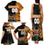 Custom Kenya Coat Of Arms Family Matching Tank Maxi Dress and Hawaiian Shirt With Kente Patterns LT18