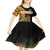 Custom Kenya Coat Of Arms Kid Short Sleeve Dress With Kente Patterns LT18