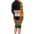 Custom Kenya Coat Of Arms Long Sleeve Bodycon Dress With Kente Patterns LT18