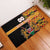 Custom Kenya Coat Of Arms Rubber Doormat With Kente Patterns