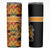 Kenya Coat Of Arms Skinny Tumbler With Kente Patterns