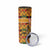 Kenya Coat Of Arms Skinny Tumbler With Kente Patterns