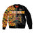 Custom Kenya Coat Of Arms Sleeve Zip Bomber Jacket With Kente Patterns LT18