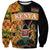 Custom Kenya Coat Of Arms Sweatshirt With Kente Patterns LT18