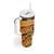 Kenya Coat Of Arms Tumbler With Handle With Kente Patterns