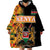 Custom Kenya Coat Of Arms Wearable Blanket Hoodie With Kente Patterns LT18