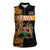 Custom Kenya Coat Of Arms Women Sleeveless Polo Shirt With Kente Patterns LT18