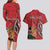 Personalized Kenya Coat Of Arms Couples Matching Long Sleeve Bodycon Dress and Hawaiian Shirt Ethnic Seamless Pattern