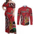 Personalized Kenya Coat Of Arms Couples Matching Off Shoulder Maxi Dress and Long Sleeve Button Shirt Ethnic Seamless Pattern