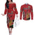 Personalized Kenya Coat Of Arms Couples Matching Off The Shoulder Long Sleeve Dress and Long Sleeve Button Shirt Ethnic Seamless Pattern