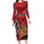 Personalized Kenya Coat Of Arms Family Matching Long Sleeve Bodycon Dress and Hawaiian Shirt Ethnic Seamless Pattern