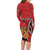 Personalized Kenya Coat Of Arms Family Matching Long Sleeve Bodycon Dress and Hawaiian Shirt Ethnic Seamless Pattern