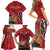 Personalized Kenya Coat Of Arms Family Matching Short Sleeve Bodycon Dress and Hawaiian Shirt Ethnic Seamless Pattern