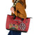 Personalized Kenya Coat Of Arms Leather Tote Bag Ethnic Seamless Pattern