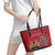 Personalized Kenya Coat Of Arms Leather Tote Bag Ethnic Seamless Pattern